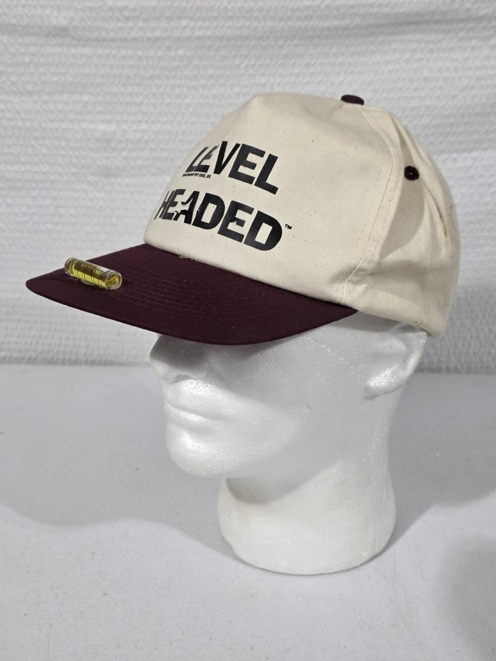 Vintage Level Headed Hat 1997 Cobra Caps Snapback Novelty Bubble Level Cap